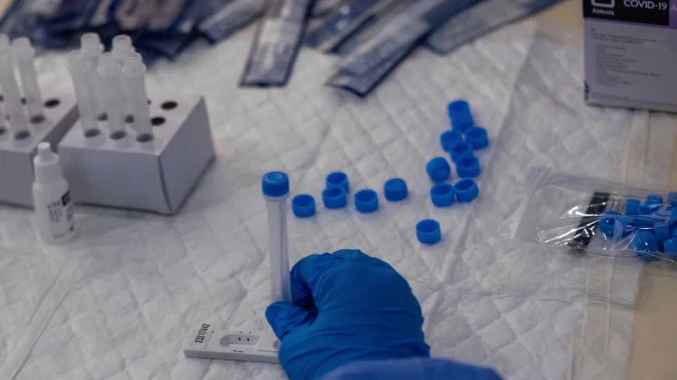 Hockeyallsvenskan satsar i ett samarbete med ett medicinskt testföretag på snabba covid-19-tester under säsongen. Arkivbild.