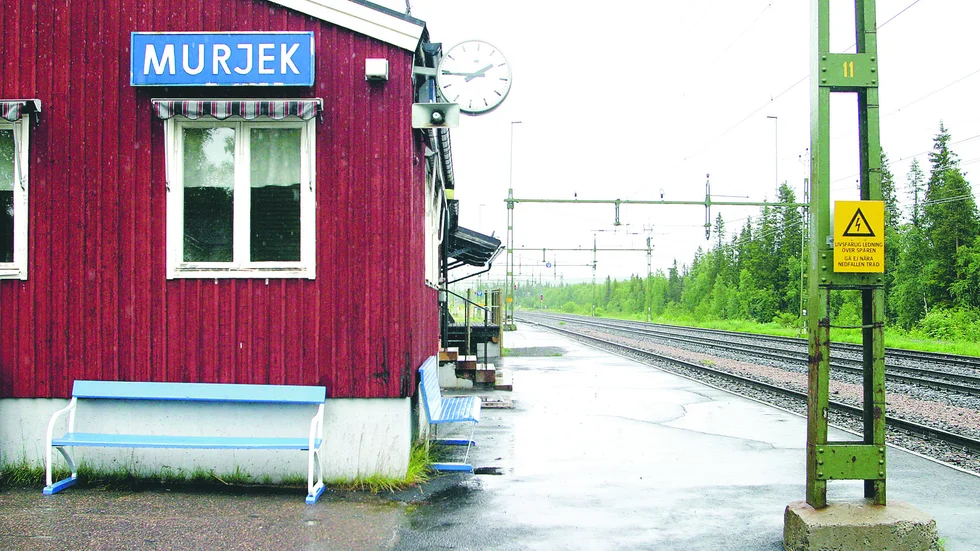 Det var här på stationen i Murjek som mannen avvisades från SJ:s nattåg på tisdagen. Sedan skenade händelseutvecklingen, enligt uppgifterna som nått oss. 