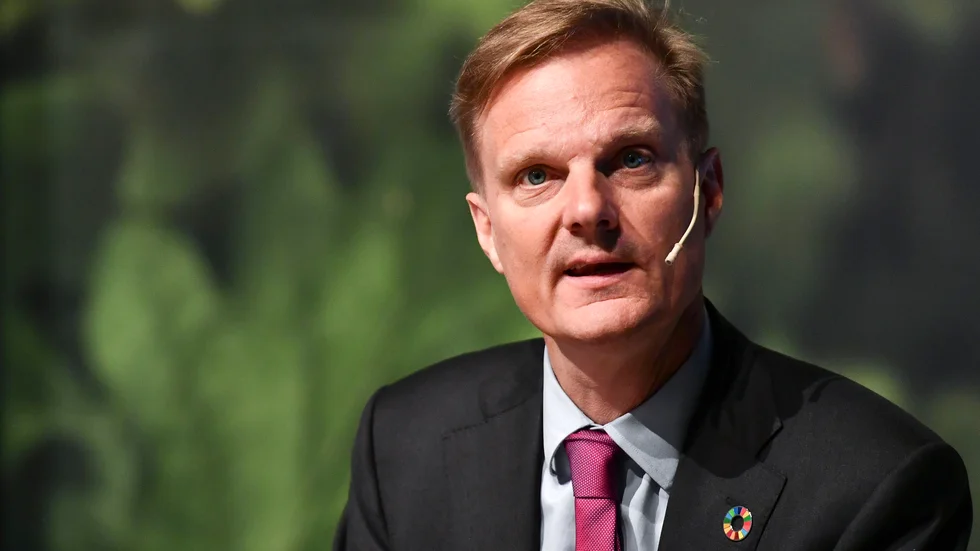 Swedbank, med vd Jens Henriksson, redovisar resultatet för årets tredje kvartal. Arkivbild