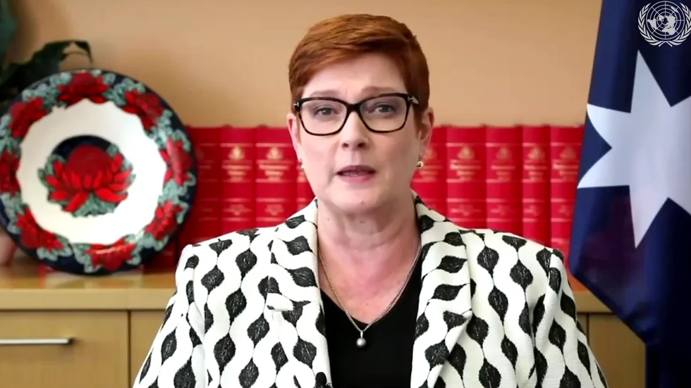 Australiens utrikesminister Marise Payne. Arkivbild.