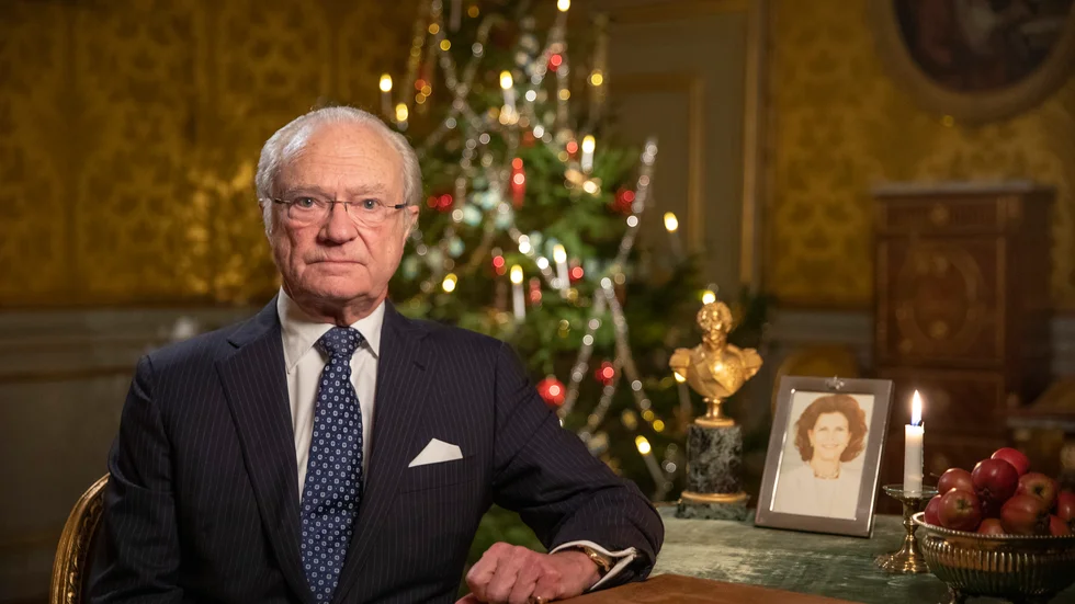 Kung Carl Gustaf på Drottningholms slott.