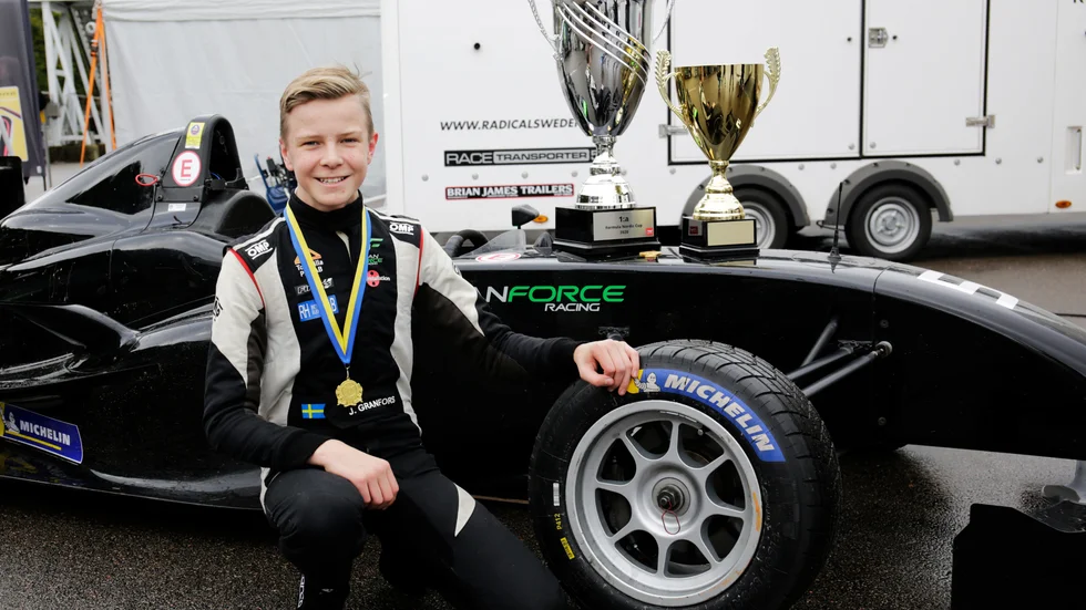 15-årige Joel Granfors var överlycklig efter succésäsongen: "Det gick lite bättre än vi hade vågat hoppas".