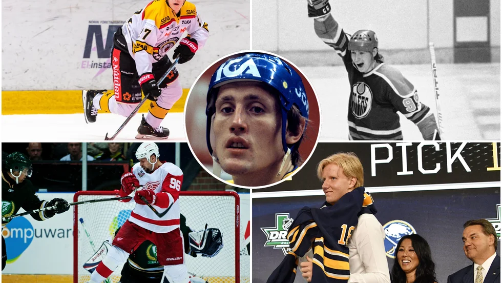 Nils Lundkvist, Wayne Gretzky, Tomas Holmström, Rasmus Dahlin och Börje Salming förekommer alla i vårt draftquiz.