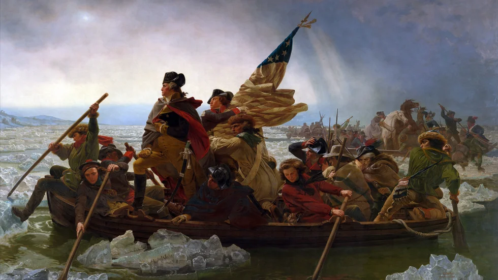 "Washington Crossing the Delaware", Emanuel Leutze (1851). 