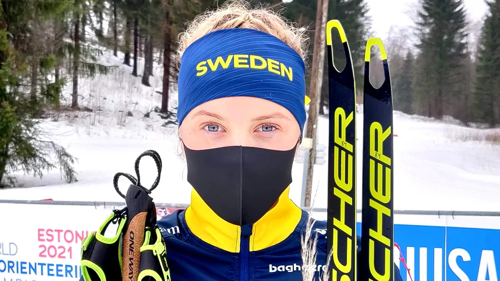 Hanna Lundberg, Luleå Gjutaren, åkte den andra sträckan när det svenska stafettlaget hamnade utanför pallen. (Arkivbild)