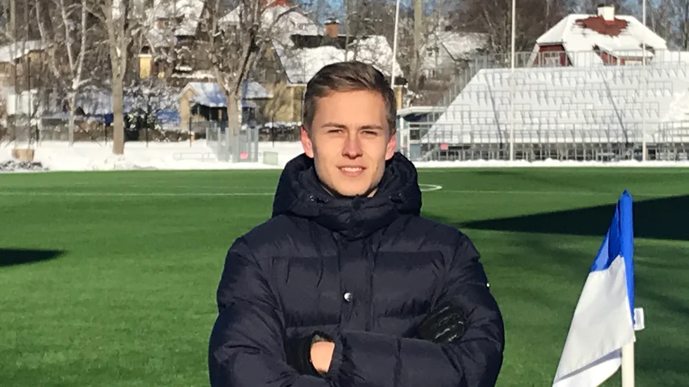 Casper Creutz trivs på Kopparvallen och har tränat här sedan han var en liten knattespelare.