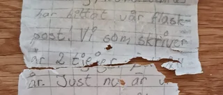 Flaskpost hittad efter 23 år: "Kanske får rama in den"