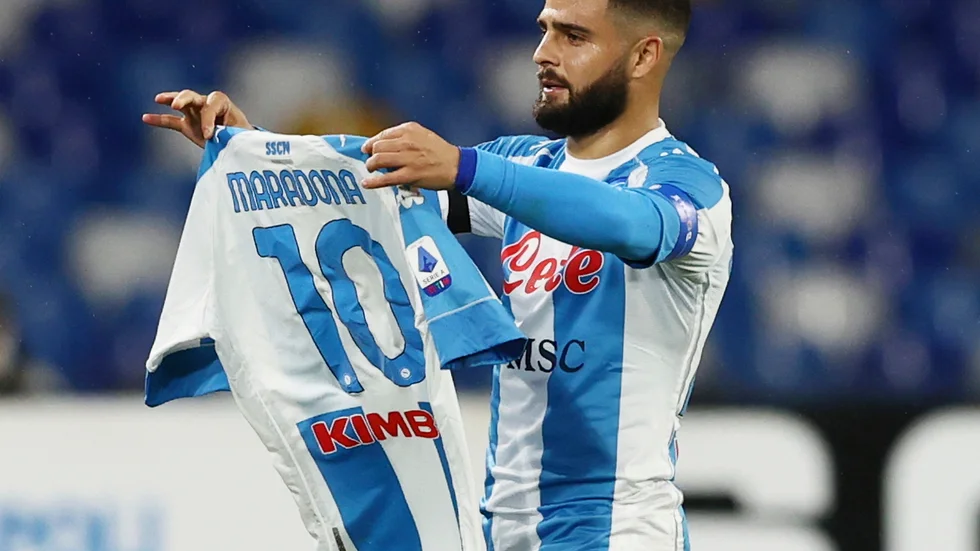 Lorenzo Insigne hyllade Maradona efter sitt ledningsmål.