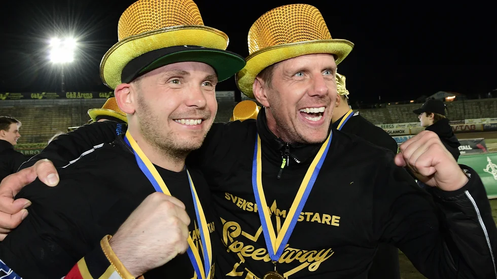 Michael Jepsen Jensen (till vänster) blev lagledaren Jerker Erikssons första värvning när han återvände till klubben hösten 2016. Samarbetet har hittills gett tre raka SM-guld. 