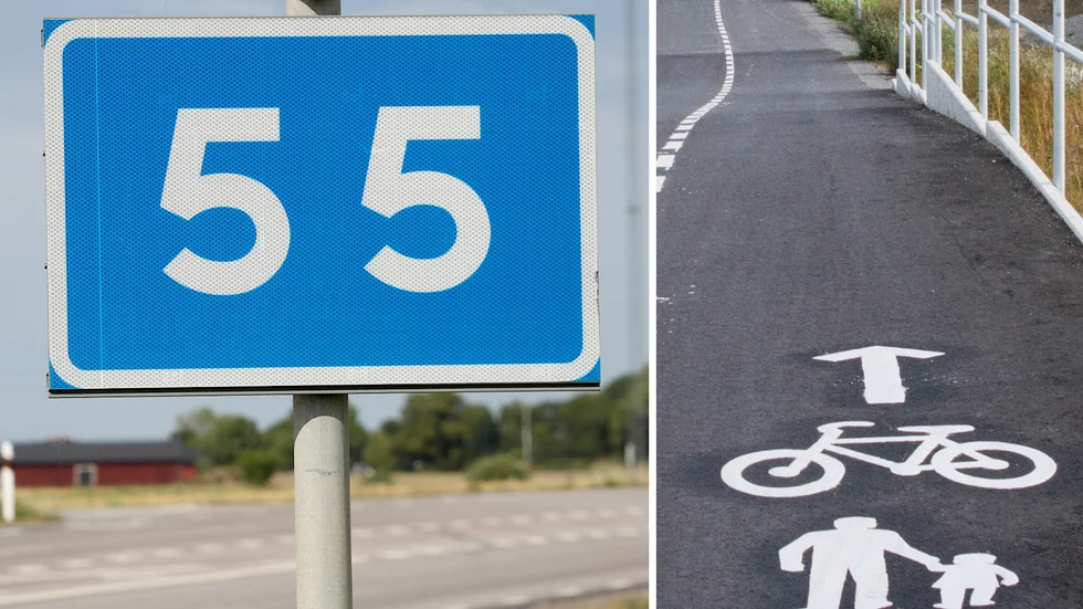 4,5 mil cykelväg planeras längs väg 55.