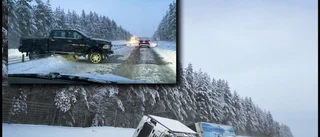E4 helt avstängd från 18.00 när lastbilar bärgas