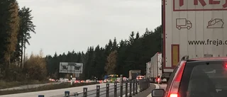 Olycka på 55:an orsakade stora trafikstörningar