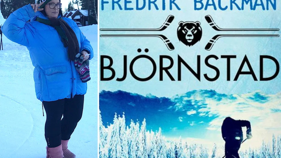 Lotta Pettersson från Gällivare fick spela hockeymorsa och fylletant i serien Björnstad. På bild klädd i rollfigurens kläder.