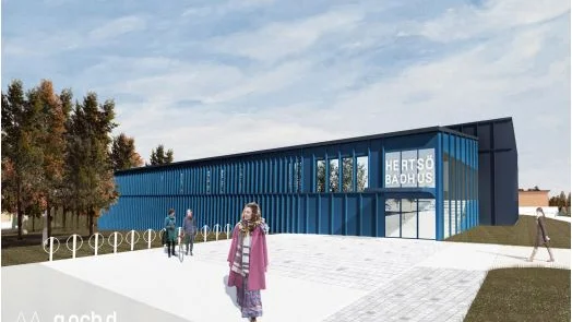 Så här är det tänkt att Hertsö badhus ska se ut.