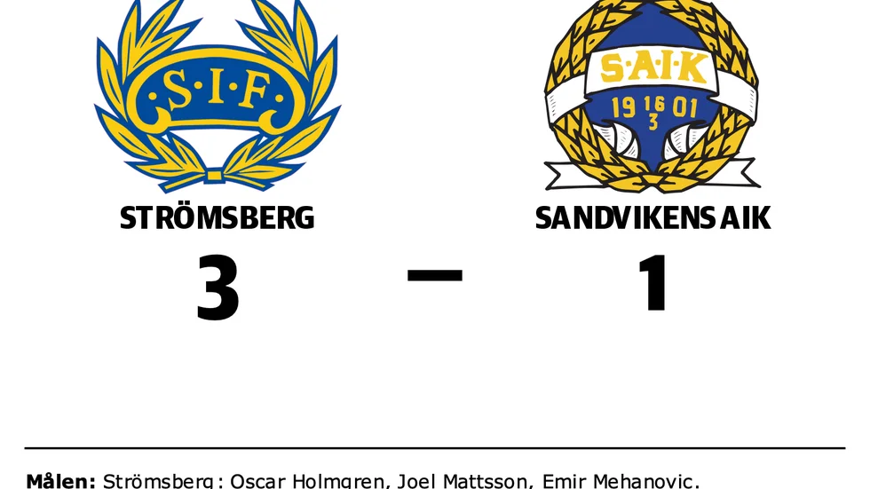 Strömsbergs IF vann mot Sandvikens AIK FK
