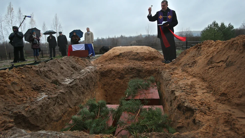 2012 begravdes över hundra soldater från Napoleons armé utanför Belarus huvudstad Minsk. Arkivbild.
