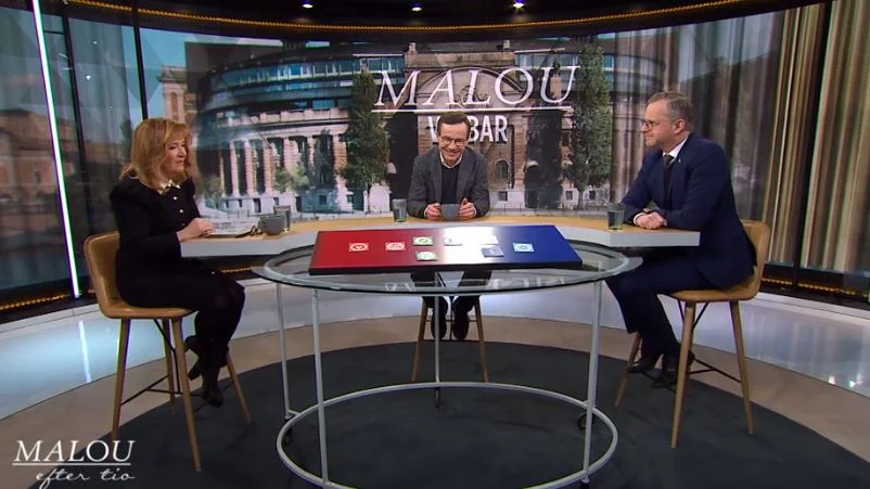 Ulf Kristersson och Mikael Damberg gästade på tisdagen Malou von Sivers i hennes program "Malous valbar" på TV4.