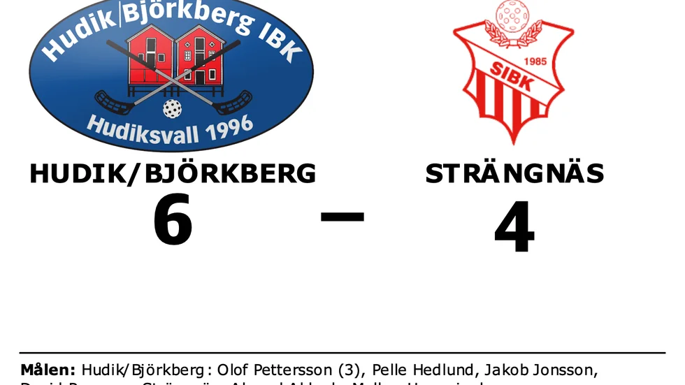 Hudik/Björkberg vann mot Strängnäs