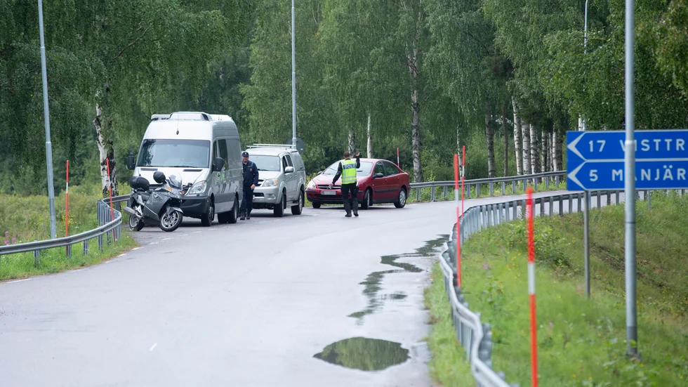 När PT var på plats i Vidsel under onsdagen genomförde polisen trafikkontroller.