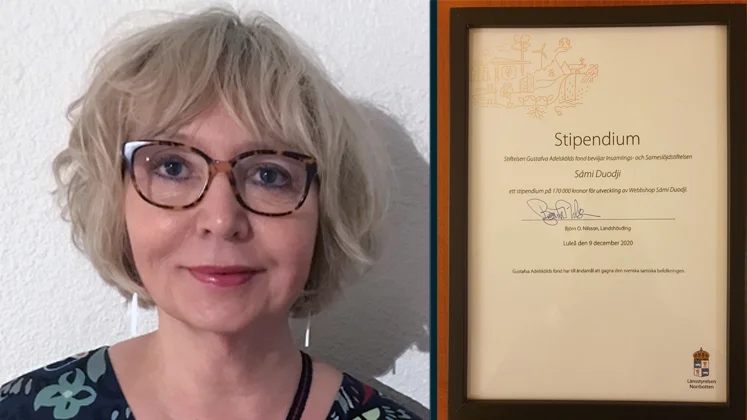 Anna Burman Sjöberg, verksamhetsledare på Sameslöjdstiftelsen Sámi Duodji som nu kan börja utveckla webbutiken.