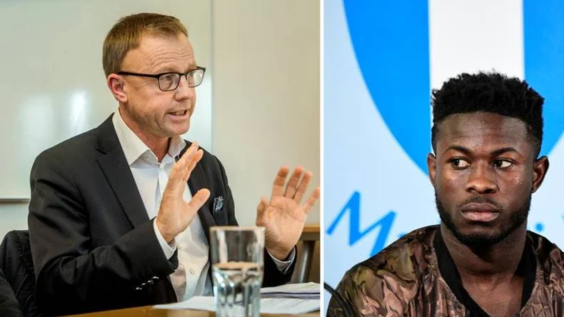 Sirius ordförande Ove Sjöblom samt Kingsley Sarfo. 