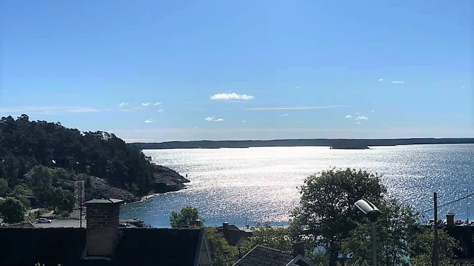 Utsikt över Bråviken en förmiddag i slutet av augusti.
