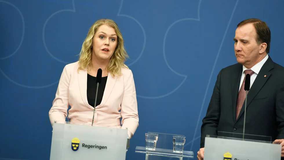 Lena Hallengren och Stefan Löfven håller presskonferens klockan 16.30. 