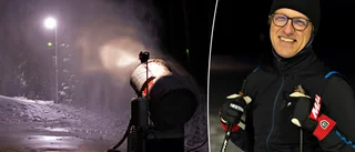 Äntligen skidpremiär – de vaktar snökanoner dygnet runt