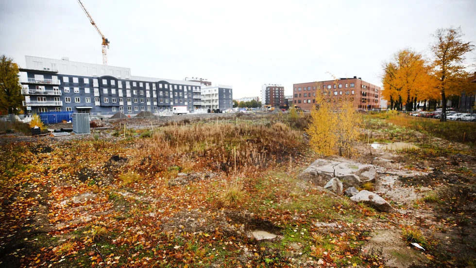 Här vid Munktellsgatan ska Peab bygga 208 hyreslägenheter åt Heimstaden. Byggstart sker under våren.