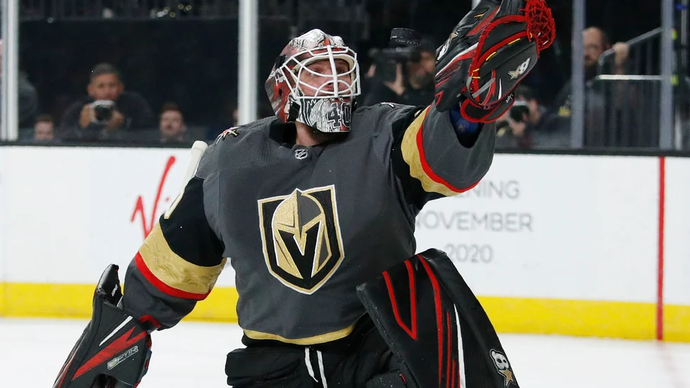 Vegas målvakt Robin Lehner. Arkivbild.