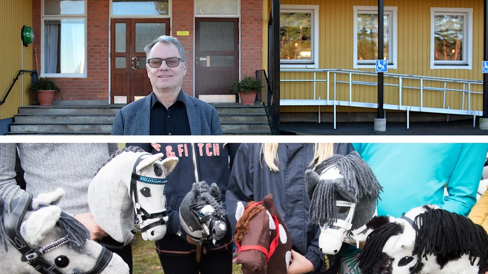 Bertil Carlsson i Frödinge bygdegårdsförening är glatt överraskad över intresset för tvådagarstillverkningen av käpphästar med hemslöjden i Kalmar län. 