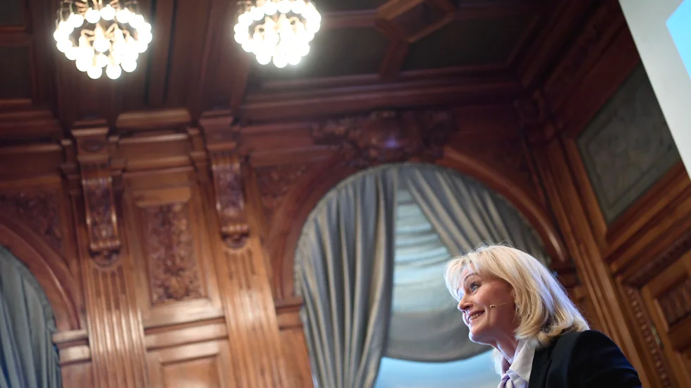 Handelsbanken, med vd Carina Åkerström, redovisar resultatet för årets andra kvartal. Arkivbild