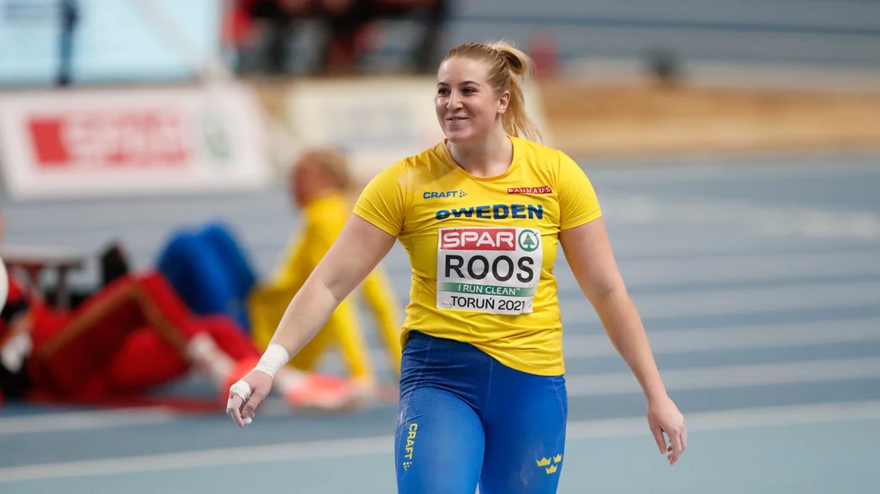Fanny Roos kunde le efter sin fina stöt som gav silver på EM.
