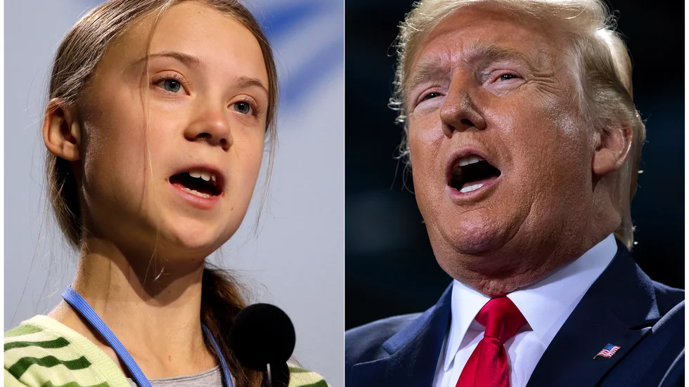 Greta Thunberg och Donald Trump är båda nominerade till Nobels fredspris. Arkivbild.