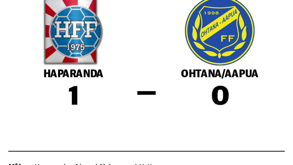 Haparanda FF vann mot Ohtana/ Aapua FF