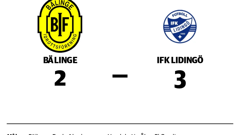 Bälinge IF förlorade mot IFK Lidingö FK