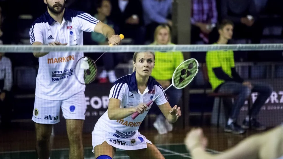 Guldchans. Fyrisfjädernparet Nico Ruponen och Amanda Högström är favoriter till att vinna SM-guld i mixed.