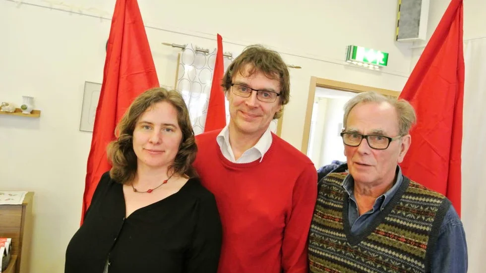 Medvind. Riksdagsledamot Emma Wallrup, landstingsrådet Sören Bergqvist och nyvalde distriktsordföranden Lars Thor noterade medvind för Vänsterpartiet vid distriktsårsmötet.