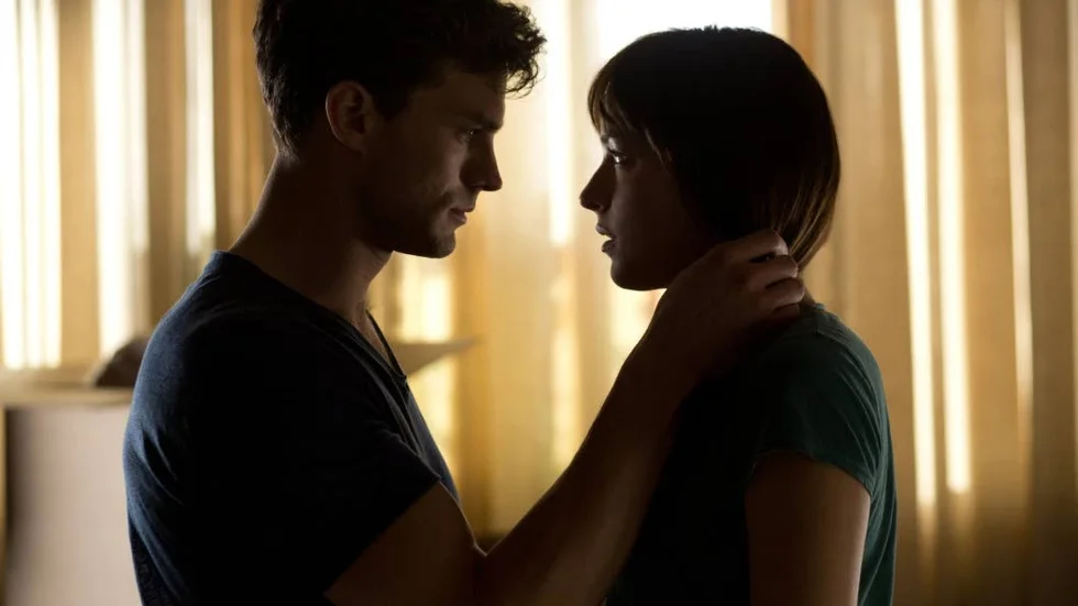 Femtio nyanser. Jamie Dornan och Dakota Johnson i ”Fifty Shades of Grey”.