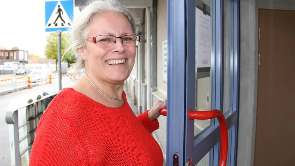 Föreläser. Randi Graungaard, verksamhetschef för individ- och familjeomsorgen i Tierp.