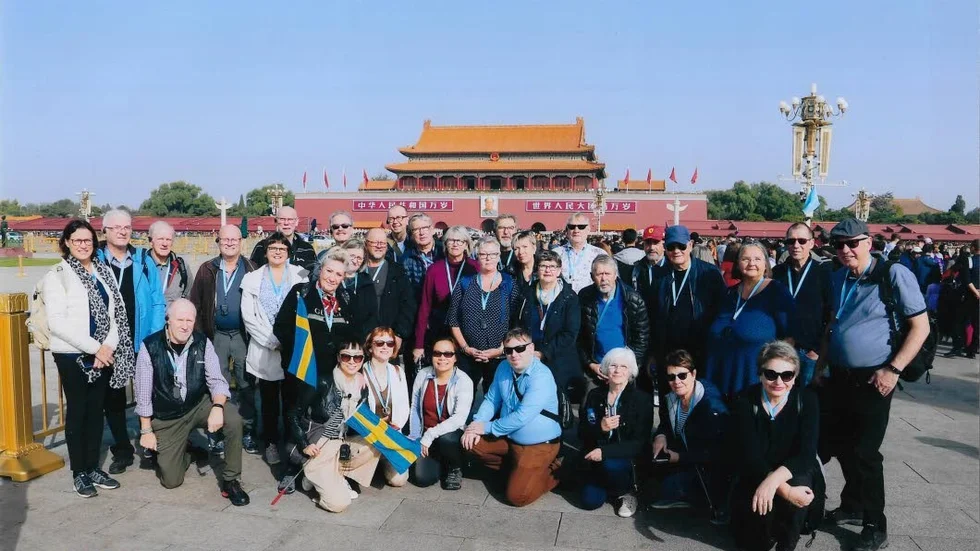 Här är hela sällskapet på plats i Peking.