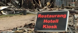 Hotell och restaurang brann ned