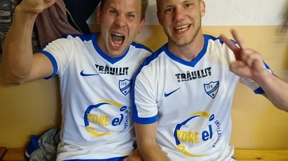 Viktor Gustafsson och Jacob Paulsson var två framträdande spelare i Österbymo. Foto: Privat
