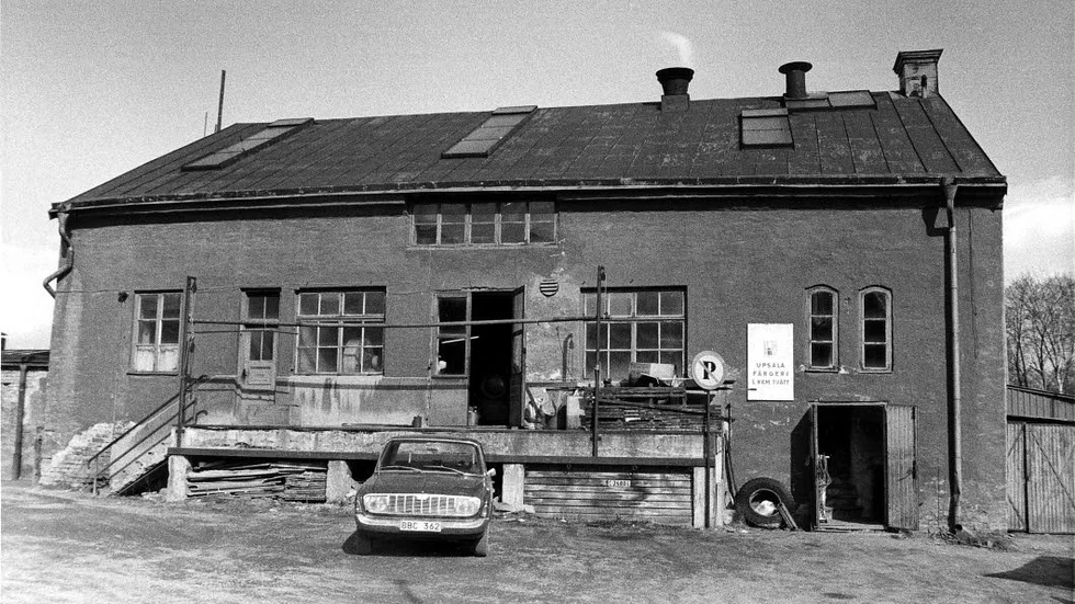Det sista av Södermans hus i Svartbäcken som revs var själva pannhuset. Foto från Stadsarkivet.