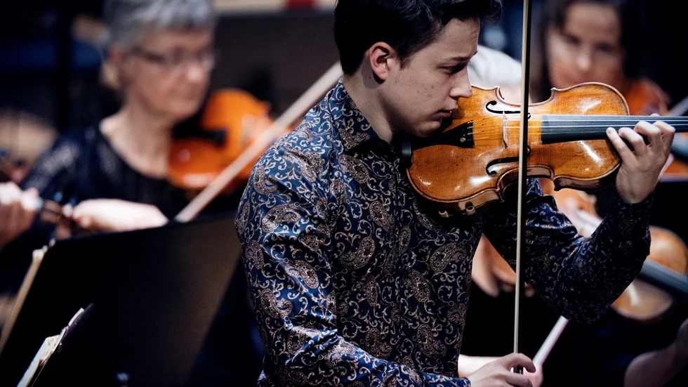 Fenomenale Norkköpingsviolinisten Johan Dalene var kvällens solist. 