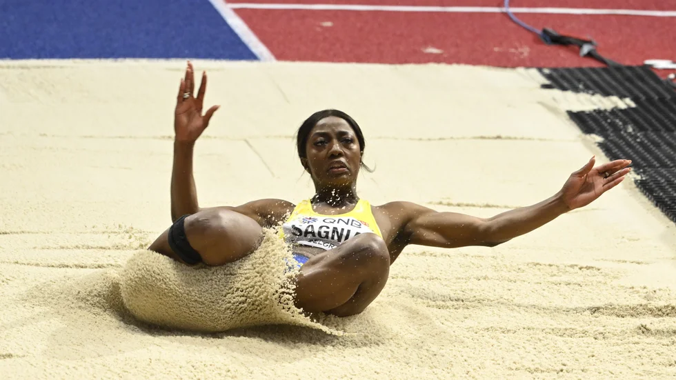 Längdhopparen Khaddi Sagnia vann Diamond League-tävlingen i Eugene. Arkivbild.