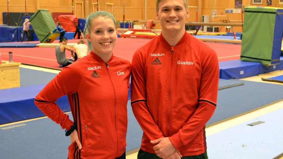 Lina Sjöberg vann i DMT och tog silver i trampolin och Gustav Tingelög tog silver i DMT under trampolin-NM i Göteborg.