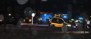 En blev fastklämd efter olycka