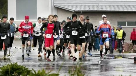 Det var riktigt kallt och blött när SM i duathlon avgjordes.