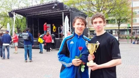 Linus Islas Flygare (till vänster) och Daniel Steinbock, två lovande unga idrottare.